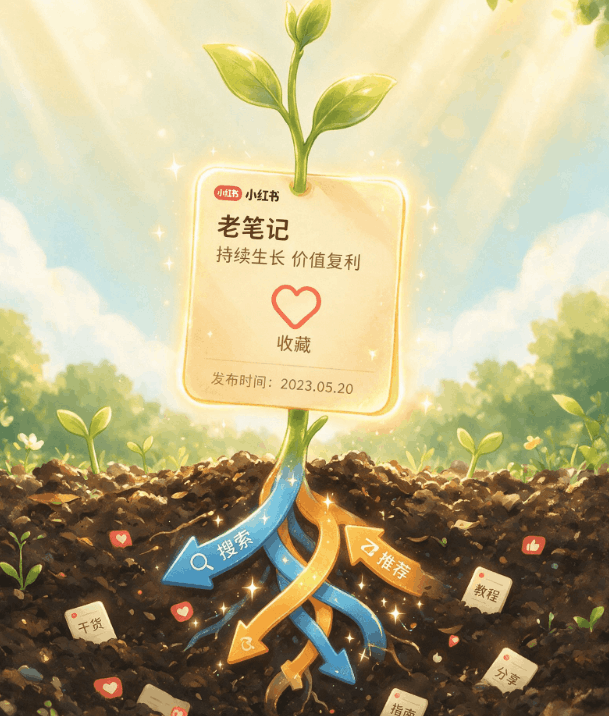 老笔记也能流量复活,半年前的干货重新进池持续获客
