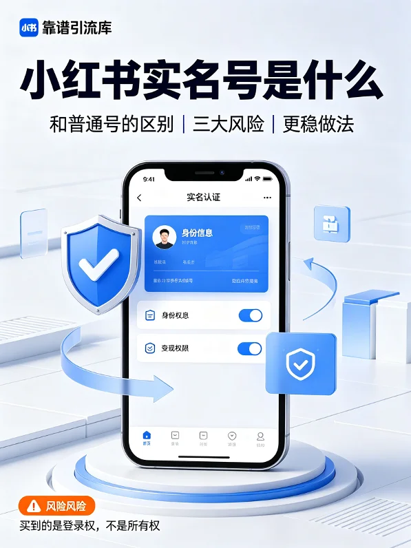 小红书实名号是什么：和普通号的区别、三大风险与更稳的做法