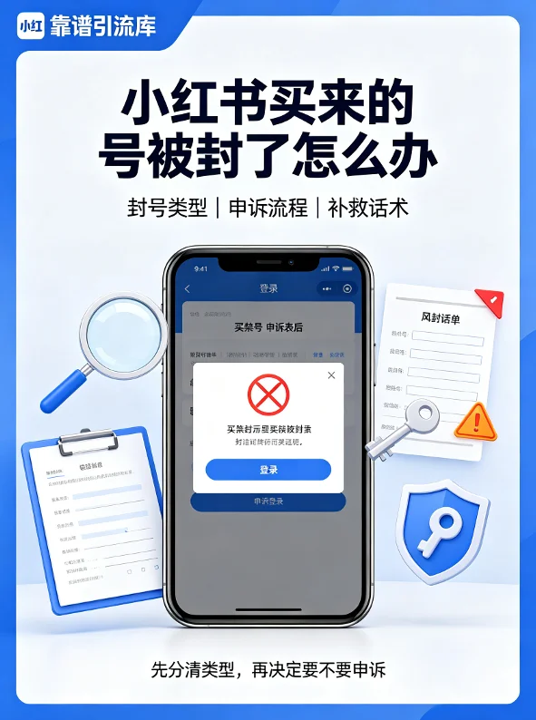 小红书买来的号被封了怎么办：封号类型、申诉流程与补救