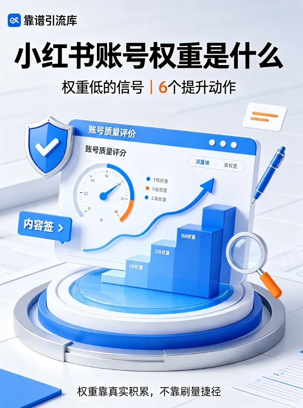 小红书账号权重是什么：权重低的信号与 6 个提升动作
