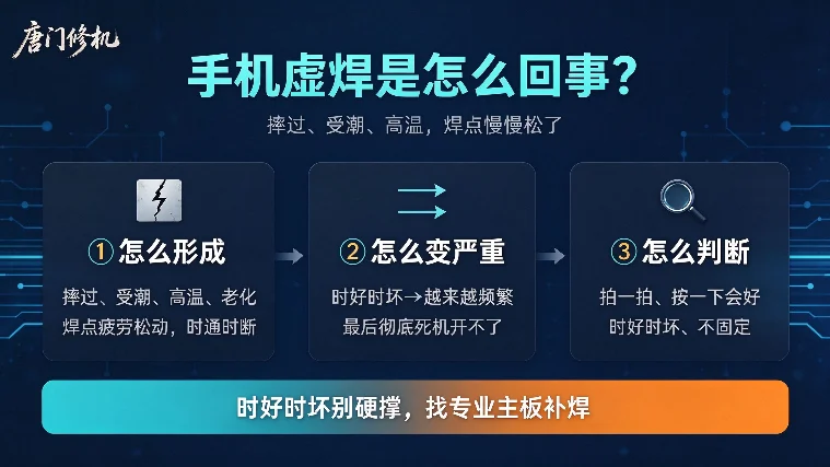 手机虚焊是怎么回事？焊点是怎么一步步松的