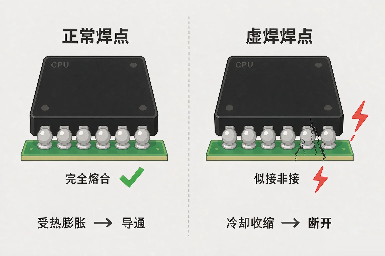虚焊是什么意思？手机为什么会虚焊、有哪些表现